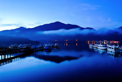 View of harbor against sky