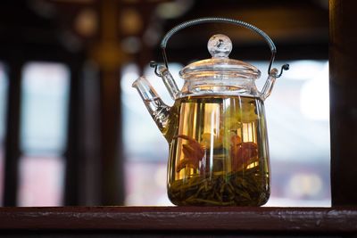 Close-up of drink on table