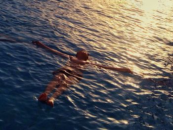 Woman in water
