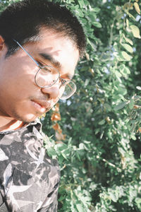 Close-up portrait of young man