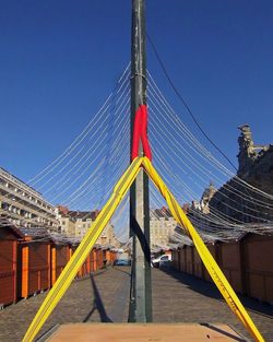 Suspension bridge against sky