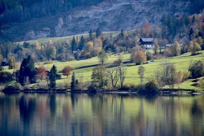 Scenic view of lake