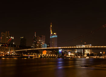 Illuminated city at night