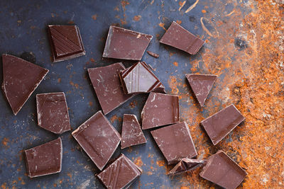 Close-up high angle view of chocolate