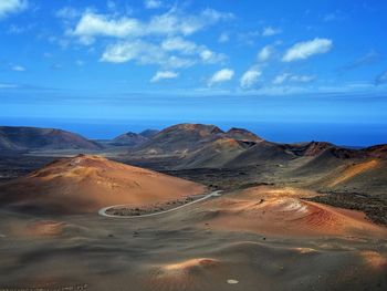 Scenic view of desert against sky