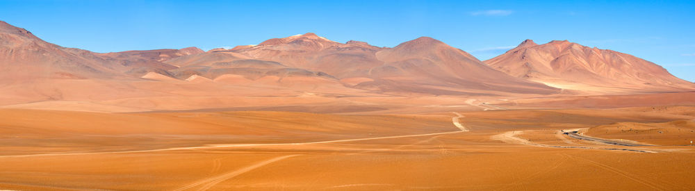 Scenic view of desert against sky