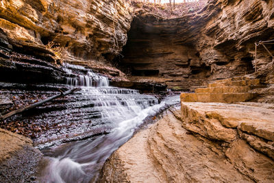 Scenic view of waterfall