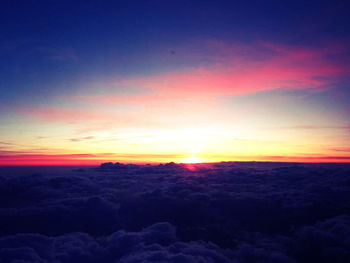 Scenic view of landscape at sunset