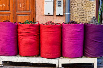 Close-up of multi colored pink flowers for sale