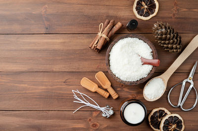 Directly above shot of ingredients on table