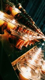 Close-up of illuminated lamp