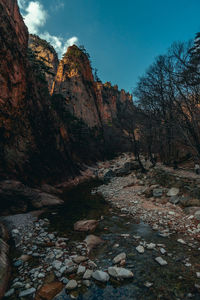 Scenic view of rocky mountains