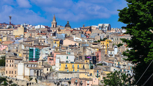 View on sicily town italy