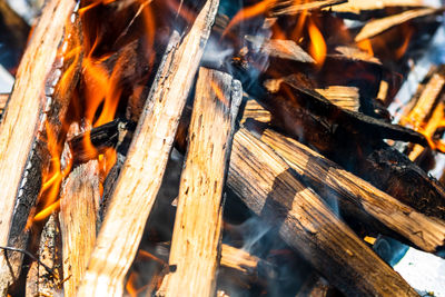 Close-up of firewood