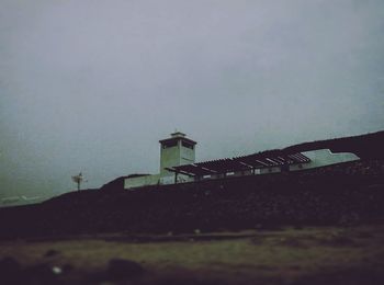 Lifeguard hut against sky