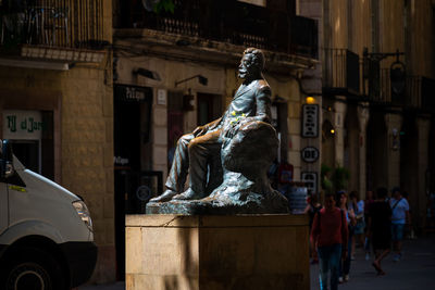 Low angle view of statue