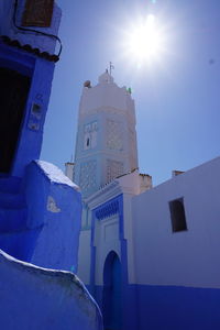 Low angle view of cathedral against blue sky