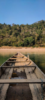Scenic view of lake against clear sky