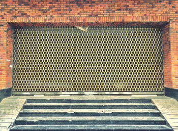 Brick wall of building