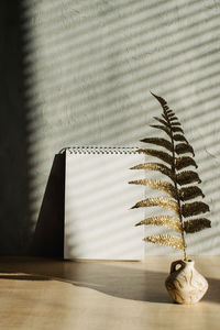 Close-up of potted plant on table at home