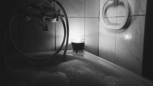 Close up of electric lamp