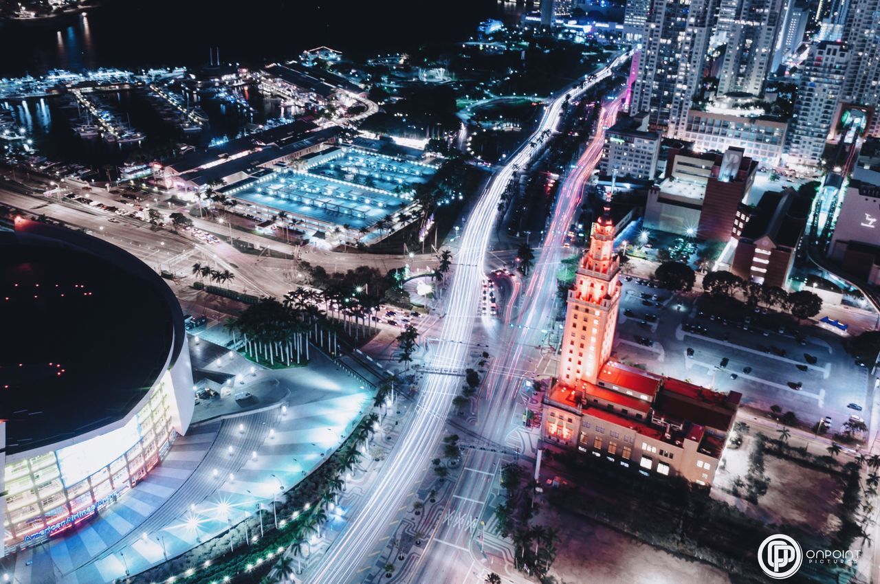 CITY STREET AT NIGHT