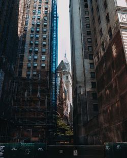 Low angle view of buildings in city