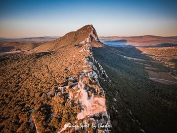 Panoramic view of landscape and mountains against sky