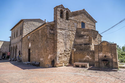 Beautiful country with stone houses and porphyry streets