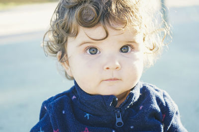 Close-up portrait of cute boy