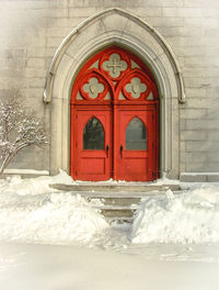 View of closed door