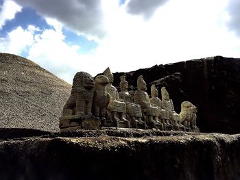 Low angle view of old ruin