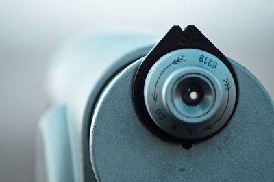 Close-up of coin-operated binocular