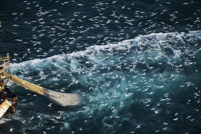 High angle view of sea