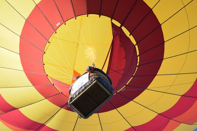 Low angle view of hot air balloon