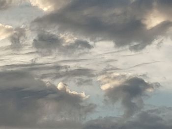 Low angle view of clouds in sky