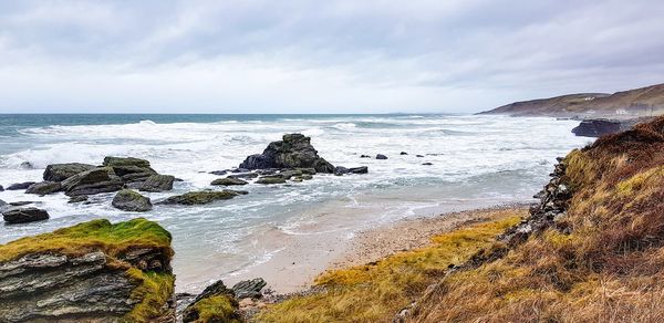 Scenic view of sea against sky