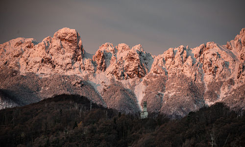 Scenic view of rock formations against sky