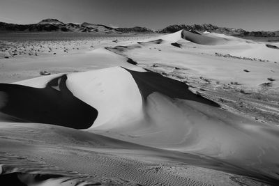 View of sand dunes in desert