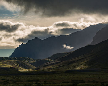 Foreboding icelandic landscape