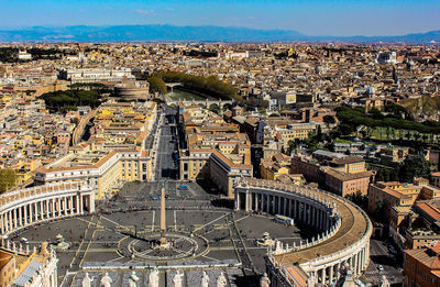 St peter's square in vatican city taken from the cupola viewing platform