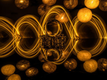 Full frame shot of illuminated lights