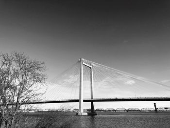 Bridge over river against sky