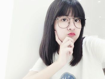 Portrait of young woman