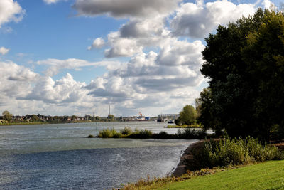 Scenic view of river against sky