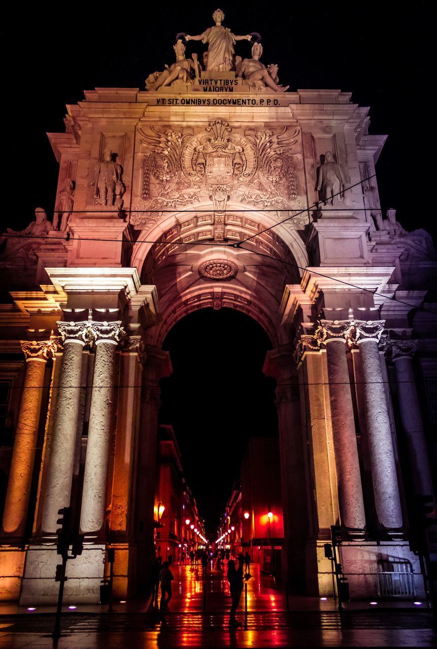 ILLUMINATED BUILDING AT NIGHT