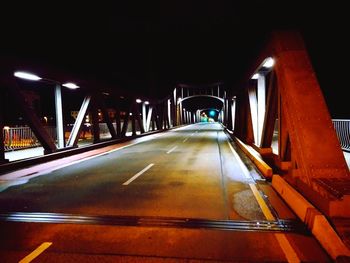 View of illuminated tunnel