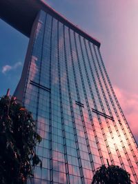 Low angle view of modern building against sky