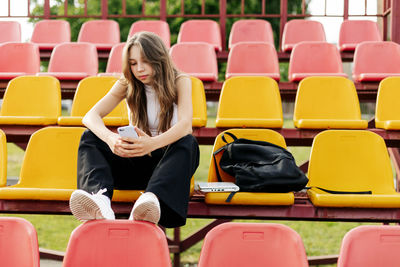 Full frame shot of empty theater