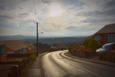 Road against sky